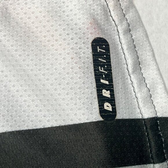 Vintage Nike FT58 Dri-Fit Mens Tank Top Large White Gray Orange Striped - Picture 6 of 6